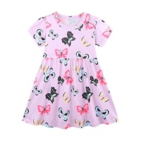 Ensembles de vêtements une pièce pour bébés filles en gros, 100 % coton jersey simple imprimé, manches courtes, col décontracté, été, doux, personnalisable