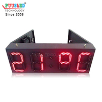 Jam Digital LED Luar Ruangan dengan Tampilan Suhu, Jam Dinding LED 7 Segmen Besar Tahan Air, Pengontrol Tanggal dan Waktu untuk Pabrik