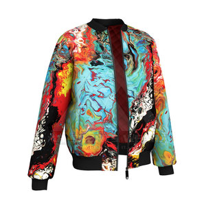 Blousons bombardiers confortables et grande taille de qualité supérieure fabriqués sur mesure blousons bombardiers en satin à sublimation pour adultes - Product Image 4