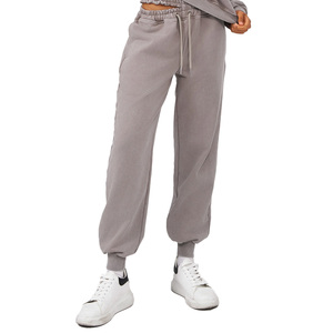 Soft <b>Stretch</b> Womens Sweatpants With Elastic Drawstring Waist Designed For Daily Comfort Yoga Running And Workout Activities - Product Image 4