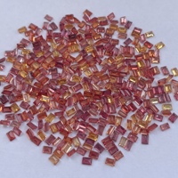 Saphir naturel rouge, orange, jaune de 2 mm et 4 mm, taille baguette émeraude, pierres précieuses en vrac de qualité AAA, certifiées IGI, vente en gros