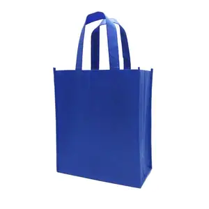蓝色软环购物袋可重复使用环保用于商务购物和营销高品质批发低成本
