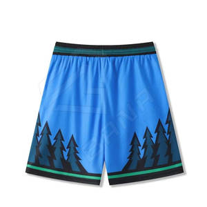 Pantalones cortos de baloncesto con impresión por sublimación al por mayor de alta calidad, pantalones cortos Just Don de malla transpirable personalizados de verano para hombre - Product Image 2
