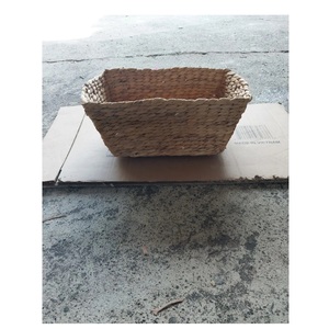 Cajas de almacenamiento de jacinto de agua ecológicas modernas Diseño de rectángulo cuadrado clásico Características multifuncionales versátiles directas - Product Image 4