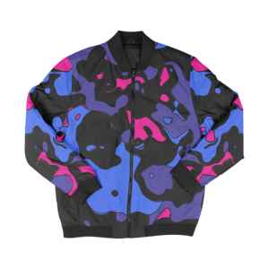 แจ็คเก็ตบอมเบอร์ผ้าโพลีเอสเตอร์ผสมคอตตอนกันน้ำกันลมพิมพ์ลายแขนปกติสั่งทำสีและขนาดได้ตามต้องการสำหรับฤดูหนาว - Product Image 5