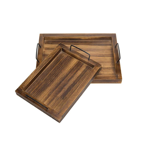 Plateaux en bois naturel de haute qualité pour cadeaux Plateaux décoratifs rustiques prix de gros de l'usine du Vietnam - Product Image 1