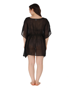 ชุดว่ายน้ำชุดคลุมเซ็กซี่สำหรับผู้หญิงผ้าชีฟองโพลี100% โครเชต์ตาข่ายสำหรับใส่ทำงานบิกินี่ชุดว่ายน้ำคลุม caftan - Product Image 4