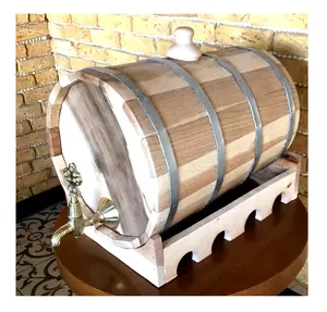 Premium Quality Barrel 25L High Quality Oak Wood Barrel for Whiskey, Wine, Buttermilk, oil - Made in Turkey