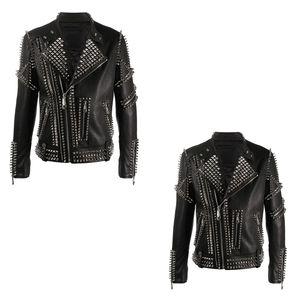 Veste d'hiver en cuir de vache imperméable et écologique pour homme, prix d'usine, style streetwear, élégante, chauffante, respirante, bomber - Product Image 5