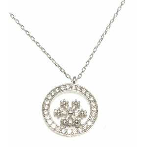 จี้เงินแท้ 925 ประดับเพชร CZ รูปวงกลมสีขาว ดีไซน์เกล็ดหิมะเล็กๆ ประดับขอบด้วยวัสดุโรสโกลด์ ลายรถยนต์ - Product Image 3