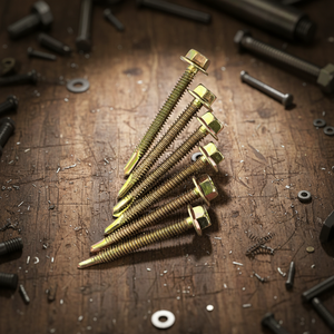 หัวสกรูหกเหลี่ยมแบบเจาะเอง เกรด 8 เหล็กกล้าคาร์บอนชุบสังกะสีฟอสเฟต เกลียวมาตรฐาน ยี่ห้อ PDC ขนาดนิ้ว ปรับแต่งได้ - Product Image 1