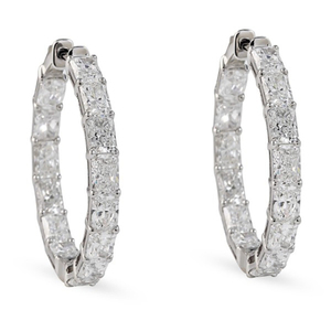 Pendientes de Aro con Diamantes Radiant Lab de 6.1 Quilates, Elegante Accesorio de Joyería - Product Image 1