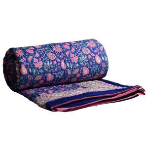 Hermoso edredón de algodón orgánico de ultra lujo, bloque de mano impreso, diseño acolchado de alta calidad, suave, recién diseñado para hoteles en casa - Product Image 5