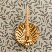Portavelas de pared de latón antiguo Diseño floral vintage Acabado en oro hecho a mano Elegante Hogar y decoración interior Acento