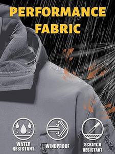 Vente en gros Tendance Veste d'hiver tactique softshell pour hommes Vêtements d'extérieur chauds doublés en polaire - Product Image 5