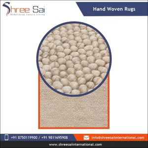 Tapis Ravi en laine viscose coton blanc naturel | Tapis doux et durable tissé à la main | Tapis de sol élégant fait main pour la décoration de la maison - Product Image 3