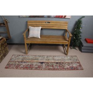 Vintage <b>Runner</b> Rug, 1.8x6.2 ft Turkish Rug, <b>Red</b> Floral Wool Rug - Product Image 3