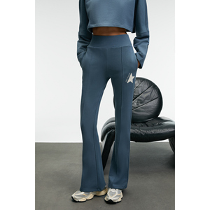 GRIMELANGE DAVIRA Pantalon de survêtement pour femme en coton imprimé avec détails de patchs et poches latérales, coupe classique - Product Image 5