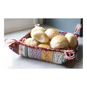 <b>Square</b> Shaped Custom Made Smart <b>Basket</b> Organic Ring Spun 100% Cotton Linen Omelet <b>Basket</b> Lined Home Bread Dough Baking Tools - Product Image 1