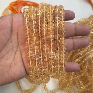 Cuentas de Citrino Natural Dorado de 6mm a 8mm, Lisas y Redondas, de Alta Calidad, con Más de 50 Años de Experiencia en la Fabricación de Joyería Fina - Product Image 5