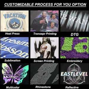 Sudadera con capucha personalizada con estampado 3D de 500GSM, jersey liso de peso pesado de algodón 100%, ropa de calle bordada para hombre, Sudadera con capucha - Product Image 6