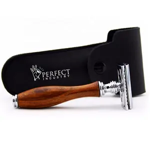 Professional Rosewood handle DE safety razors / Wooden handle shaving Razors / private label men women wood handle safety razors