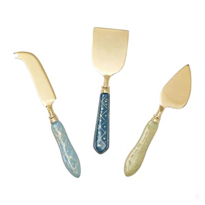 Juego de cuchillos para queso de acero inoxidable hechos a mano de gran oferta para servir queso al mejor precio de la India - Product Image 1