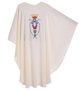 <b>Men's</b> Church Pastor Celebrant Chasuble Purple Priest Vestments Robe Gown Cape Cassock Vestment Robes - Product Image 2