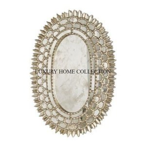 Rustic Antique Brass Metal Design Wall <b>Mirror</b> <b>Frame</b> with Weathered Textures Perfect for Vintage or Farmhouse-style Interiors - Product Image 2