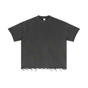 Men High Quality Acid Washed Distressed Crop <b>Tshirt</b> Custom Heavyweight Boxy Cropped <b>Vintage</b> Acid Wash T-Shirt Breathable - Product Image 5