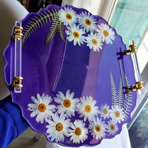 Table à manger de luxe en bois, décoration intérieure, nourriture, surf, couleur personnalisée, cadeau de cuisine, Ramadan, Diwali, mariage, design moderne, forme légère - Product Image 1