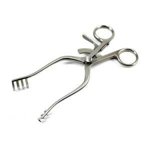 Retractor Weitlaner Manual de Acero Inoxidable de Alta Calidad al por Mayor, Puntas Afiladas de 13 cm, Gancho para Heridas 3x4 para Cirugía Médica, CE - Product Image 1
