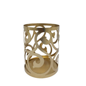 Ensemble de 3 votifs ronds en fer couleur or grande taille T Light Votive pour dessus de table et décoration de mariage faits à la main - Product Image 3