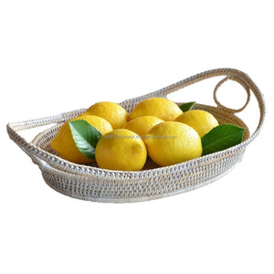 Luxury Boho Table Decor Rattan Tray Natural Woven Rattan Serving Tray for Home Restaurant Serving Made by KingCraftViet - Product Image 5