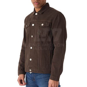 เสื้อแจ็คเก็ตยีนส์ผู้ชายคุณภาพสูง เสื้อผ้าฤดูหนาว เสื้อแจ็คเก็ตยีนส์ผู้ชายสั่งทำพิเศษ ผ้าฝ้าย 100% - Product Image 4