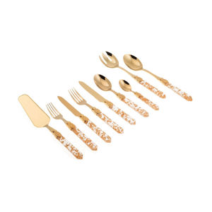 Ensemble de couverts écologiques en acier inoxydable haut de gamme et résistants, vente en gros de couverts vintage pour mariage, restauration, hôtel, couleur argentée - Product Image 5