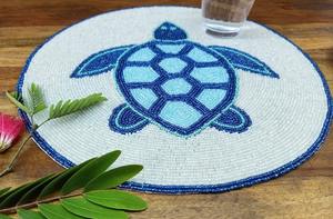 Exquisite Luxury Handmade Eco-Friendly Table <b>Placemat</b> Intricate Seed Bead Embroidery Solid Gold Black Dining Accent for Formal - Product Image 6