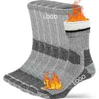 Chaussettes de randonnée chaudes en laine mérinos pour hommes et femmes Chaussettes de ski épaisses en cachemire personnalisées