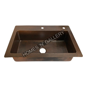 Concepteur personnalisé argent cuivre unique bol cuisine fait à la main forme rectangulaire classique élégant nouveau bassin en cuivre fantaisie en gros - Product Image 1