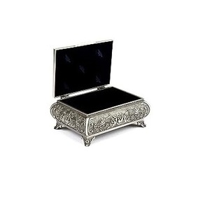 Quality <b>Collection</b> Silver Finished Unique Design Hot Selling Luxury Square Metal Jewellery <b>Box</b> for Rings Necklace Decoration - Product Image 3