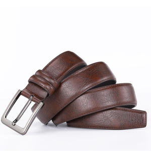 Cinturón de Cuero Genuino para Hombre, Acabado Premium para Uso Casual de Negocios, Logotipo Personalizado, Hebilla de Acero de Alta Calidad, Transpirable e Impermeable - Product Image 1