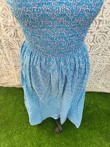 Robe longue en coton fait à la main ethnique Boho Hippie silhouette ample et taille naturelle robe de soirée tunique légère - Product Image 4