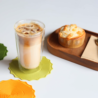 Sous-verre en silicone résistant à la chaleur - Sans danger pour les aliments et écologique, design rond multi-tailles, style original