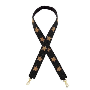 Sangle de sac à main à perles à carreaux Star GATORS, personnalisée, en perles de graines d'or blanc, sangles de sac tendance - Product Image 2