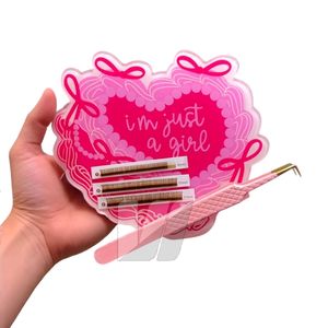 แผ่นติดขนตาปลอมอะคริลิครูปหัวใจแบบยั่งยืนแผ่นต่อขนตาติดฉลากส่วนตัวสั่งโลโก้ได้ตามต้องการ - Product Image 4