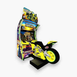 Máquina de Carreras Arcade Raw Thrills Super Bikes 3 HD, 45x85x99 Pulgadas, 729 Libras, 110V, Verde/Amarillo - Product Image 4