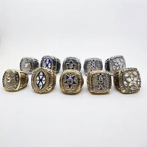 5 veces Cow Boys World Champions Rings Set con caja de madera Regalos para hombres Mujeres Padres jóvenes Anillo de Campeonato - Product Image 2