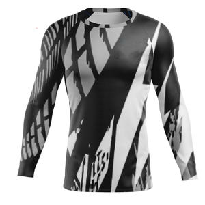 Rashguard de compression en spandex respirant à manches longues pour homme, de qualité supérieure, tendance, avec logo frontal imprimé par sublimation - Product Image 4