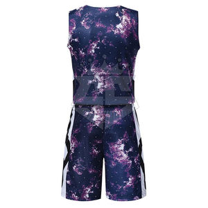 Uniformes de baloncesto de ropa deportiva de último diseño Uniforme de baloncesto de color sólido de impresión personalizada - Product Image 2