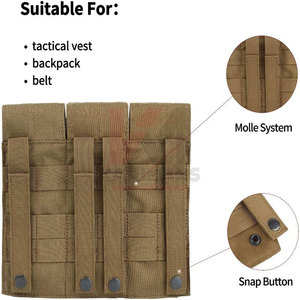 กระเป๋าใส่แม็กกาซีนแบบ MOLLE สำหรับอุปกรณ์กีฬา ทนทาน ระบายอากาศได้ดี ผลิตจากไนลอน สีสันและดีไซน์พิเศษตามสั่ง - Product Image 2